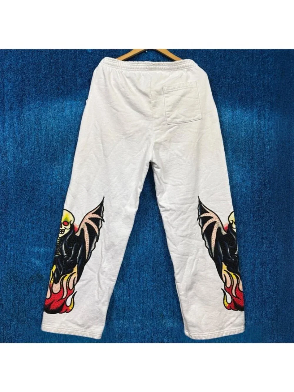 Ed Hardy by Ken Carson Xman Mens Rhinestone Baggy Joggers XL